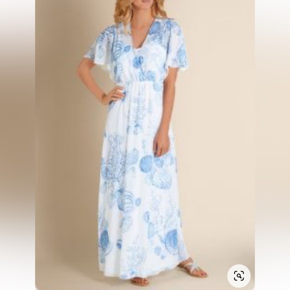 Soft Surroundings Dresses & Skirts - Soft Surroundings Captiva Beach Sequin Flowy Maxi Dress Size 3X NWOT